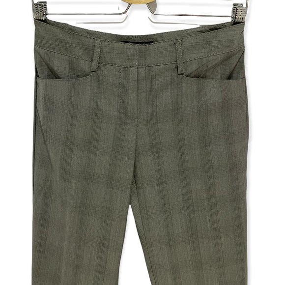 Theory 100% Wool Tamzen Plaid Straight Leg Dress Pant Trousers Cobble Grey 0 NWT - Picture 6 of 11
